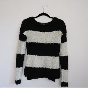 Black and white striped sweater